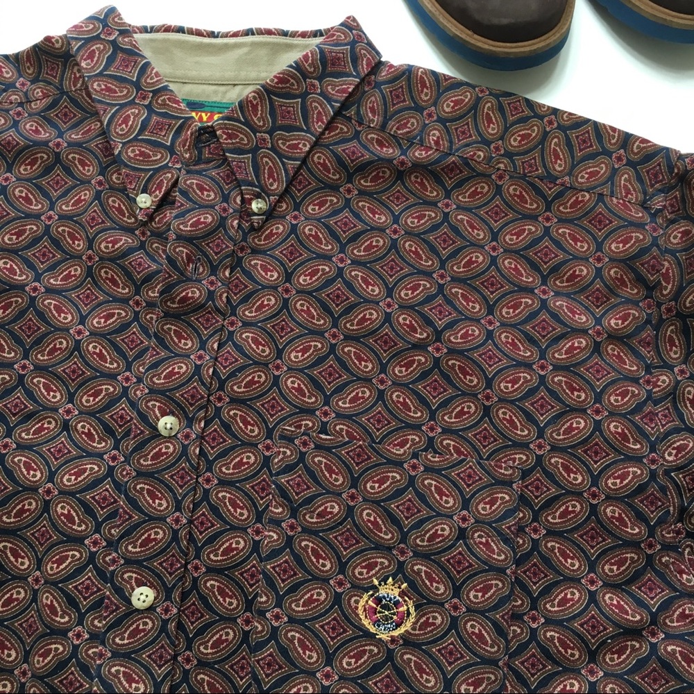 Ivy Crew Vintage Button Dress Shirt, sz XL
